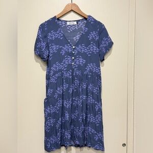 Ava Sky Fighting Eel Fish Babydoll Dress